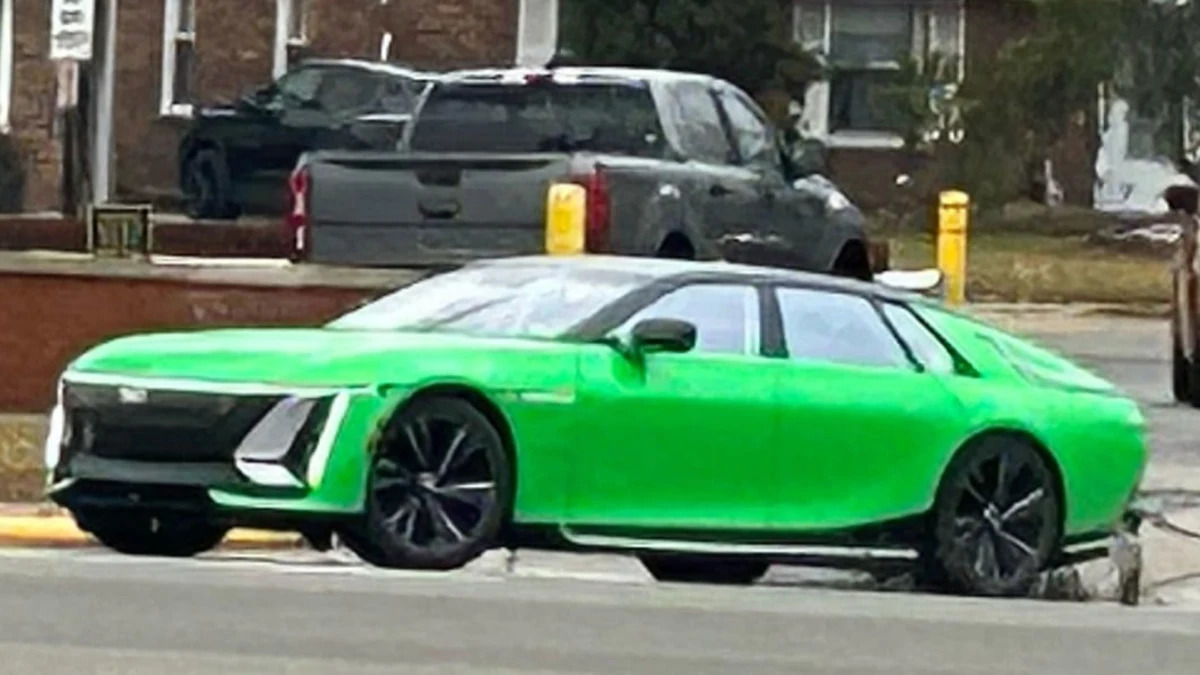 Sensationally green Cadillac Celestiq spotted on Woodward Avenue